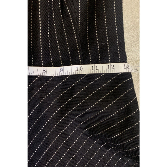Banana Republic Dress Womens 2 Black White Striped Wool Fit & Flare Strapless - Picture 13 of 14